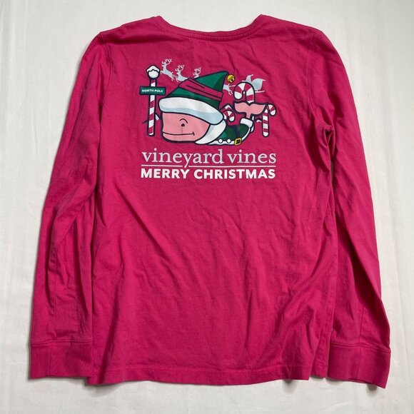 Vineyard Vines Pink Christmas Elf Shirt size 14 - Picture 5 of 7